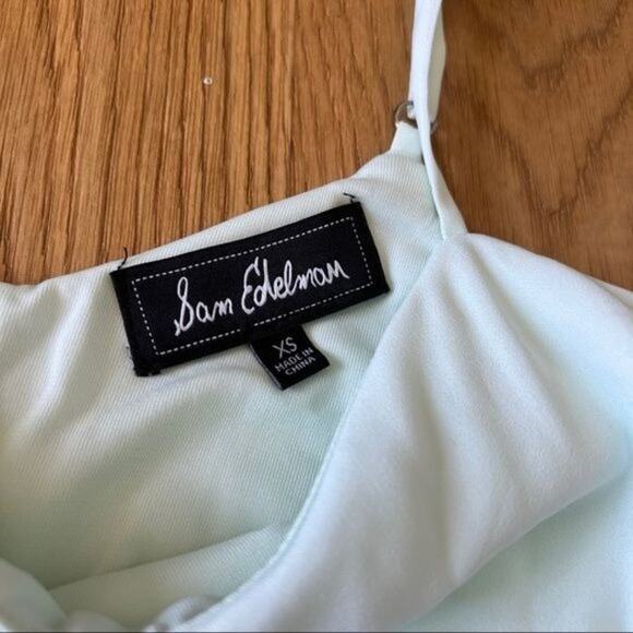Sam Edelman Flowy Cami Crop Top in Pale Mint Green - Picture 3 of 8